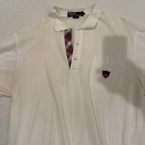 Polo Ralph Lauren White Polo Shirt — Men’s Medium, Sherwood Country Club Embroid